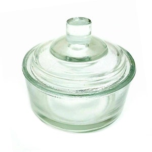 Glass Cup for Holding Solutions Liquids Benzene Alcohol Fluid Watchmakers Cleaning Jewellers Gem Cleaner Container with Lid and Knob