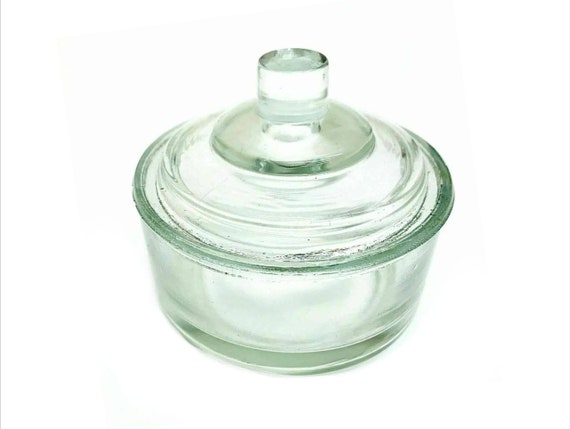Glass Cup for Holding Solutions Liquids Benzene Alcohol Fluid Watchmakers  Cleaning Jewellers Gem Cleaner Container with Lid and Knob