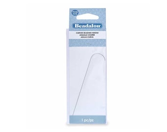 Beadalon Curved Beading Needle, Rigid, 4.5 In, 12.7 Cm, Beedle for Beading Stringing Jewellery Making Embroidery Crafts for Bead Spinner