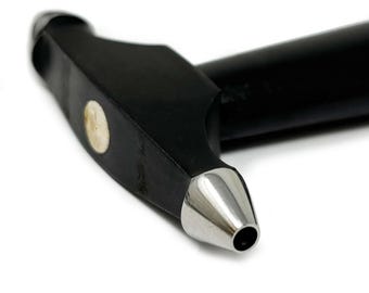 Mini martillo texturizador circular para diseño de joyas, con cabeza pulida