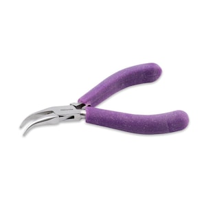 May include: Purple handled pliers with a curved jaw, made in Pakistan.