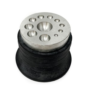 Dapping Doming Block With Rubber Base Steel Swage Disc Jewellery Forming Tool
