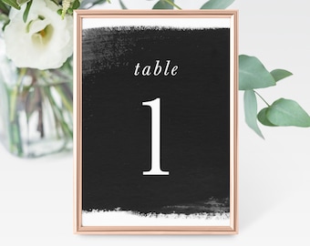 PRINTED Table Number Cards, Wedding Table Numbers