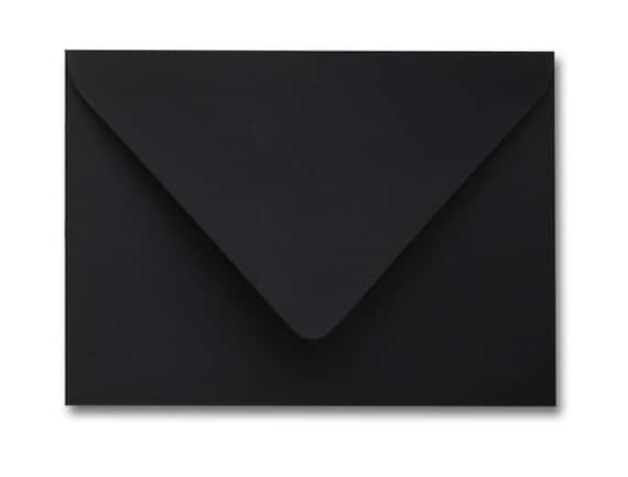 Black Envelopes, Size A7 or A6, Pack of 25