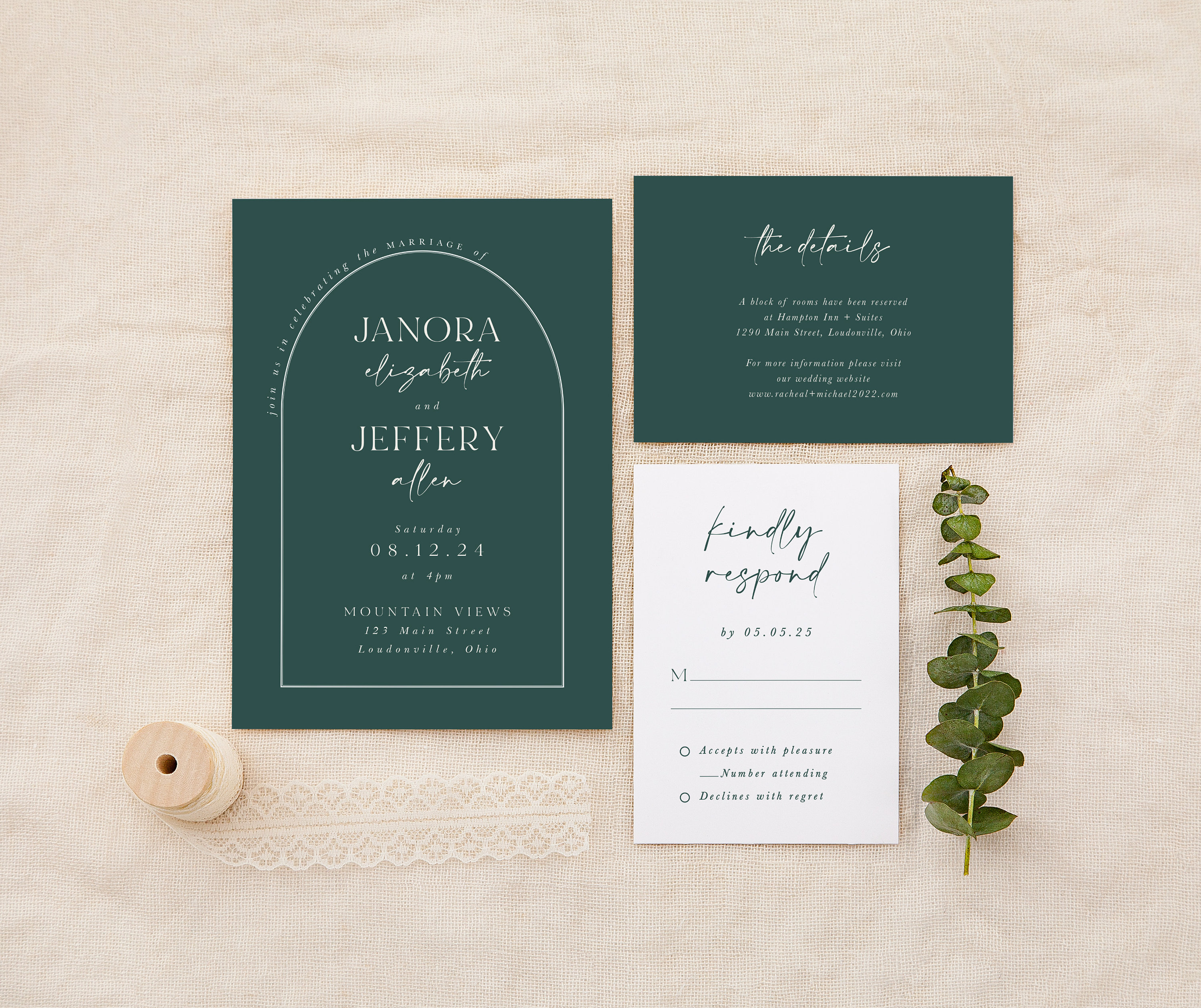 その他 Invitation Wedding Invitation, Printed Wedding Set, Jewel Tone, Fall, Autumn