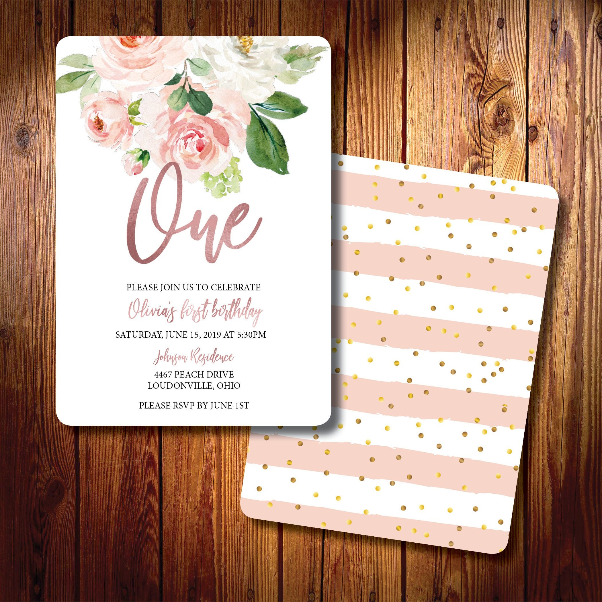 floral printed birthday party invitations printed birthday party invitations