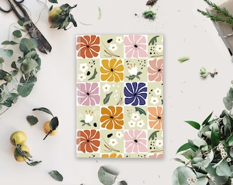 32 Page Lined Notebook, Fun Checkers Design