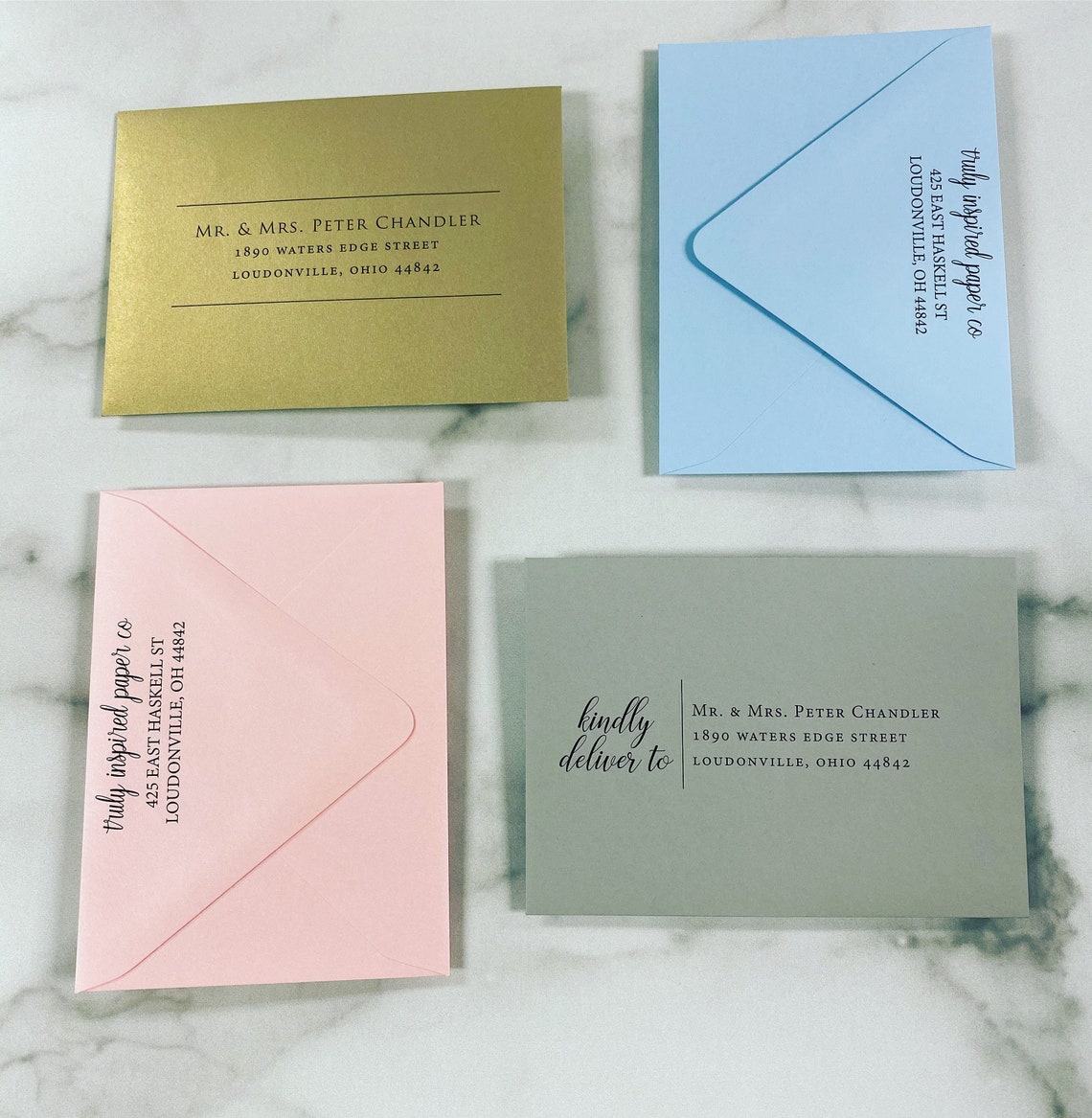 Envelope Addressing Service Envelope Printing 24 Styles Etsy