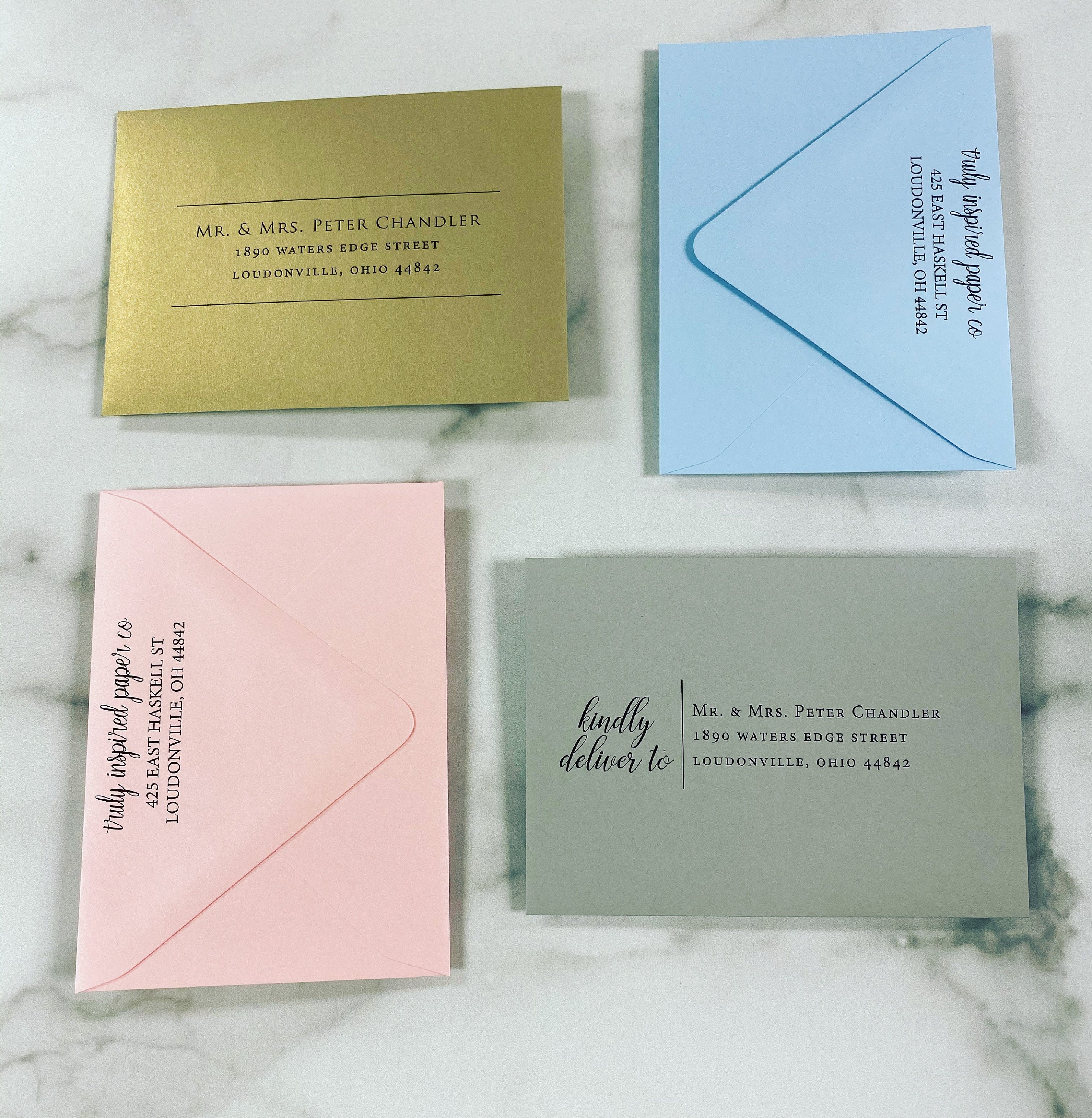 Envelope Addressing Service Envelope Printing 24 Styles Etsy