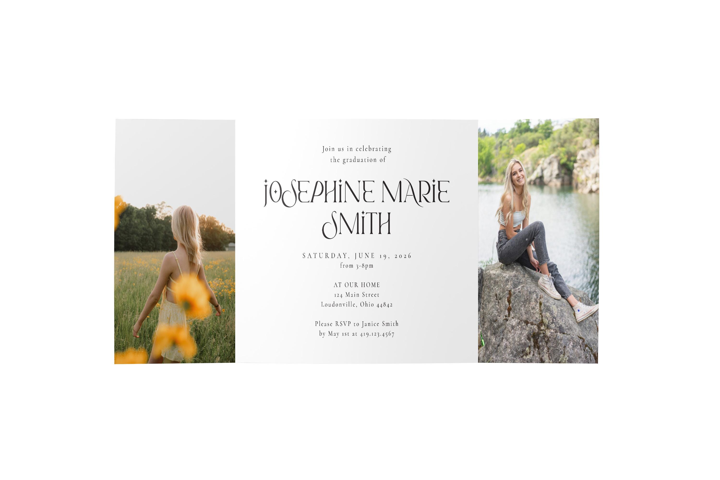 Gate Fold Graduation Invitation - Etsy