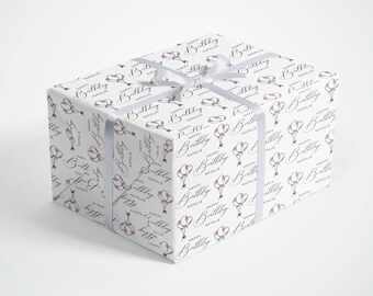 Personalized Gift Wrap 30"x60" , Birthday Gift Wrap, Custom Gift Wrap