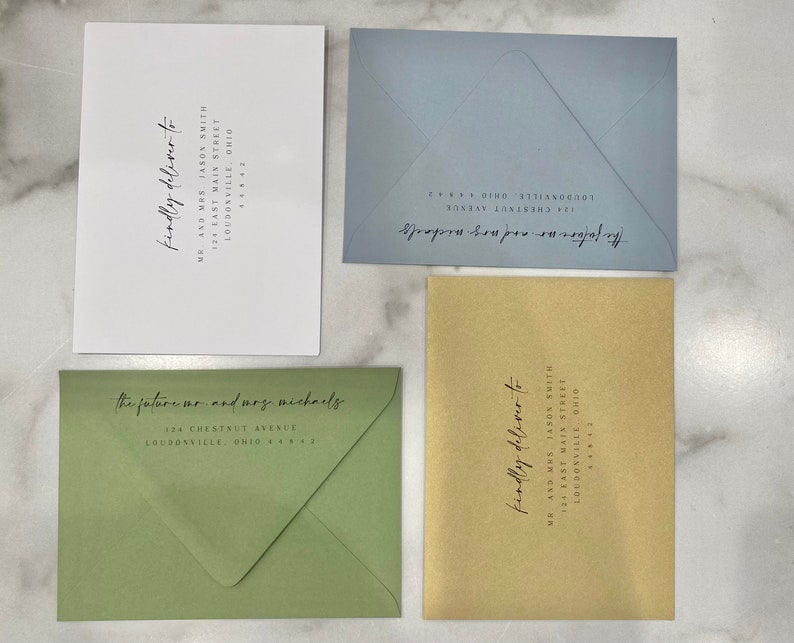 Envelope Addressing Service Envelope Printing 24 Styles Etsy