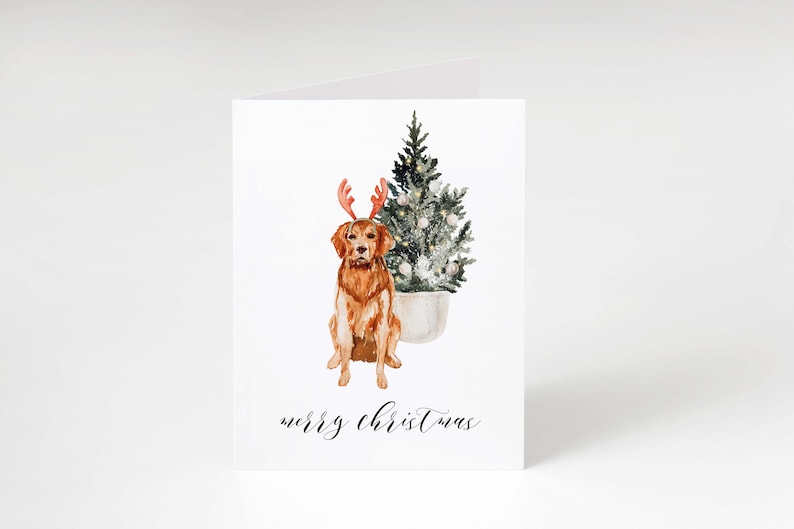 Holiday Golden Retriever Christmas Card Set, 24 Pack - Etsy