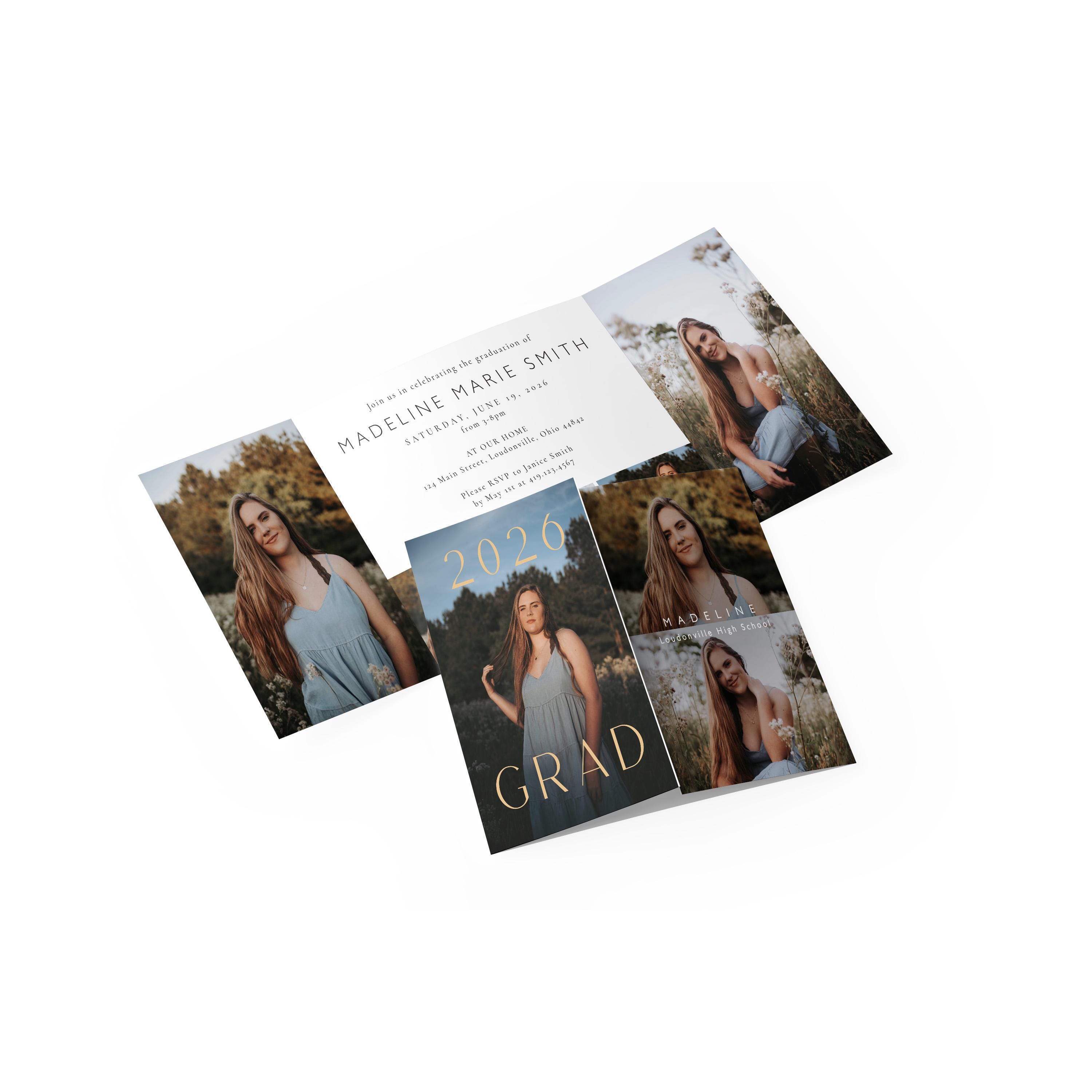 Gate Fold Graduation Invitation - Etsy