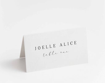 Printed Place Card, Name Card, Wedding Table Card, Escort Card, Table Tent Cards, Classic Wedding, Script, Minimalist, Simple, Elegant