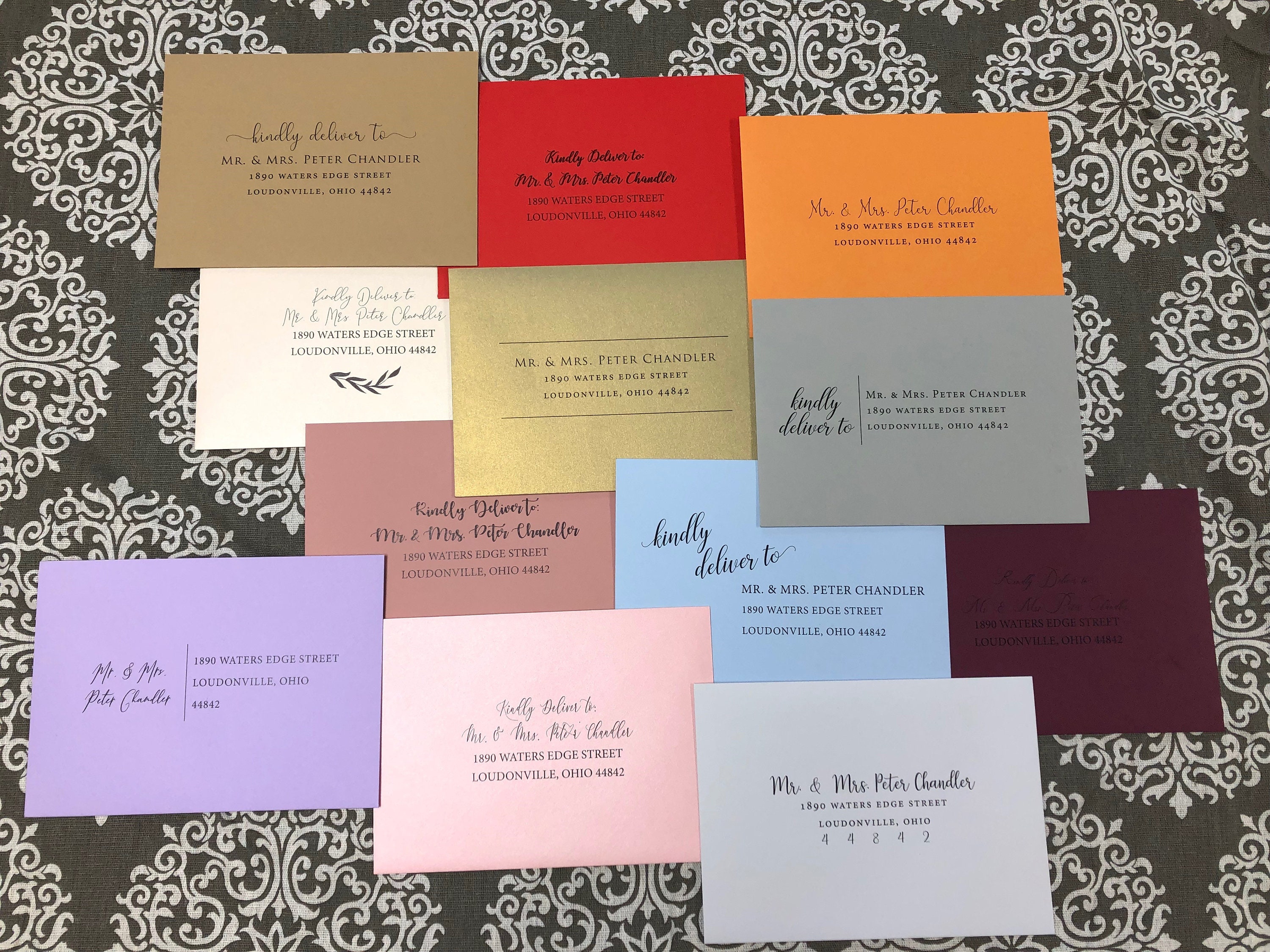 Envelope Addressing Service Envelope Printing 24 Styles Etsy