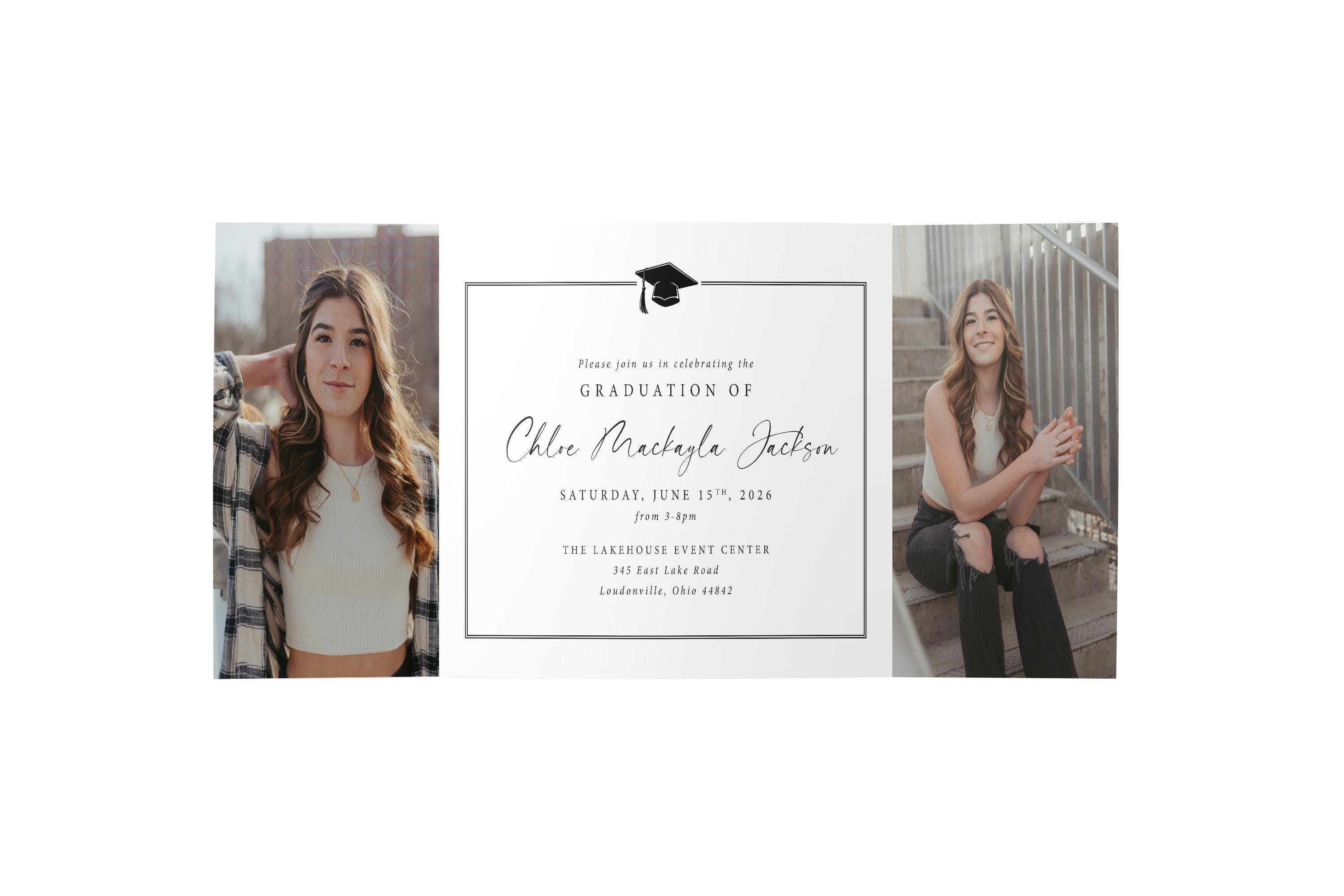 Gate Fold Graduation Invitation - Etsy