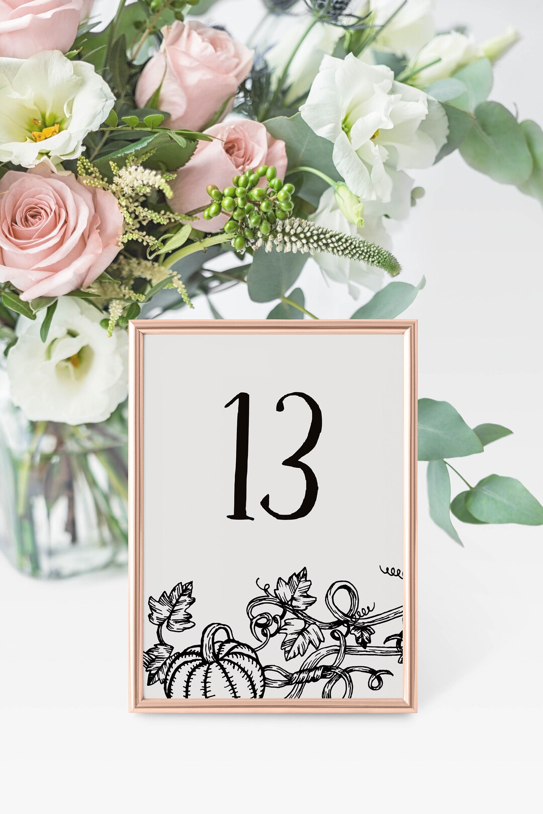 PRINTED Table Number Cards, Wedding Table Numbers - Etsy