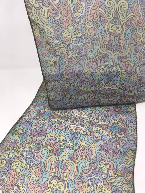 Street Art Scarf, Hand Colored Abstract Print Oblong Scarf, Wearable Art Scarf Graffiti Scarf