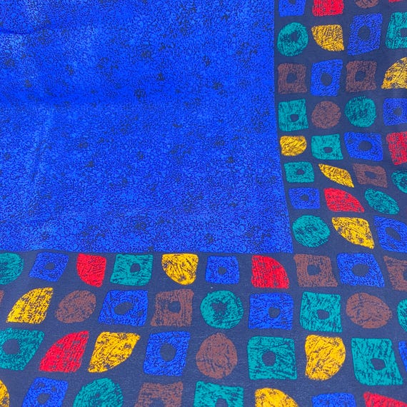 Vintage Albert Nipon Silk Scarf – Cobalt Blue Lar… - image 8