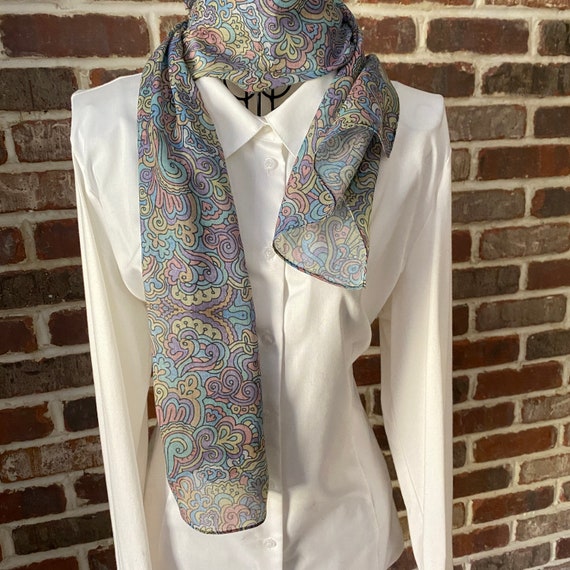 Street Art Silky Scarf  Street Art, Greek Tragedy – Graffiti Pocket Square, Luxury  main image 3