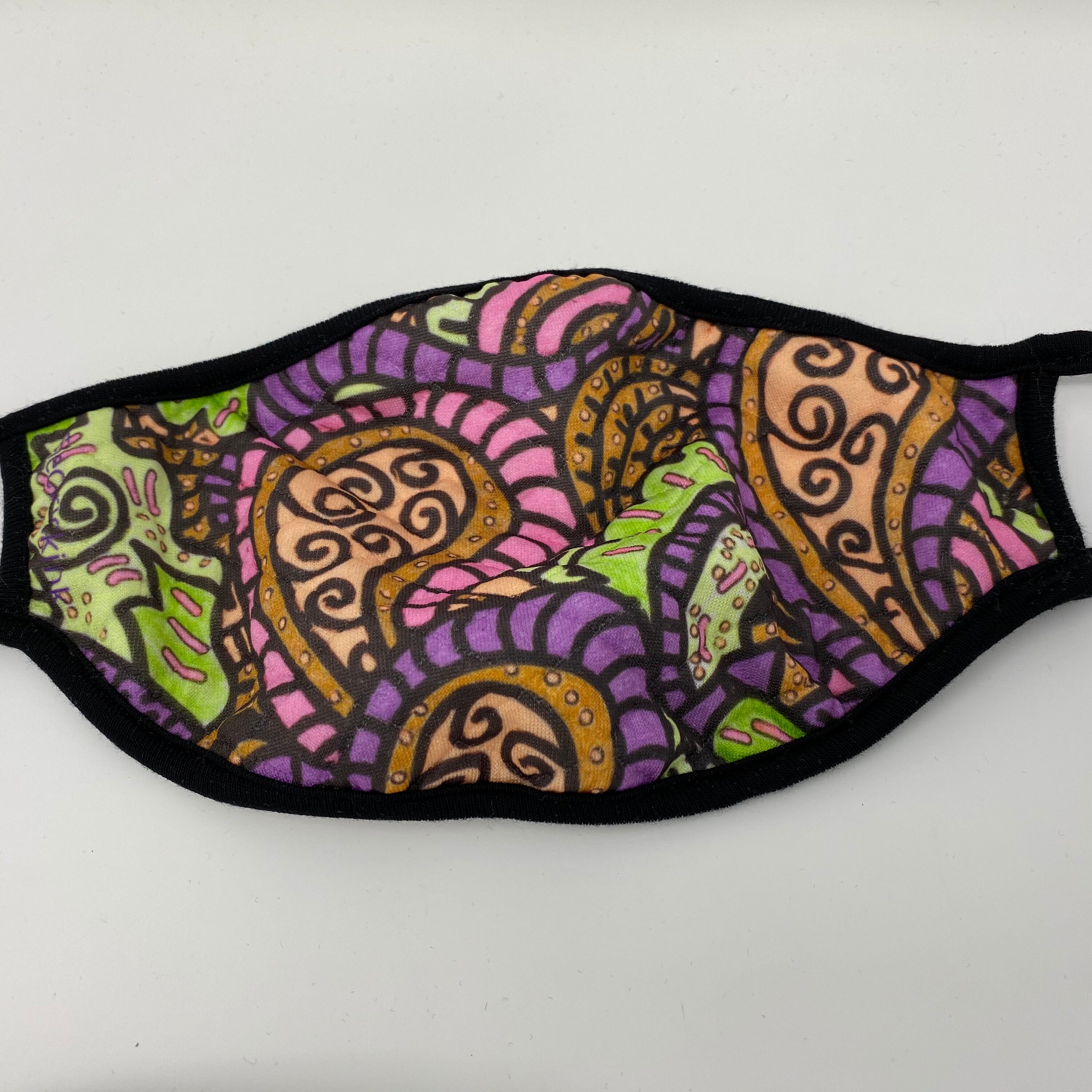 Face Mask, Quilted Fashionable Graffiti Design, Washable Face Mask