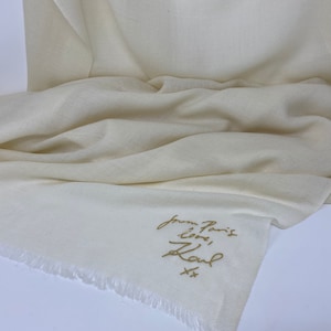 Karl Lagerfeld Wool Cashmere Pashmina Shawl, From Paris Love Karl Signature Scarf