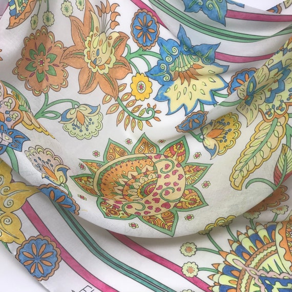 Floral Coquette Style Scarf, Boho Chic Scarf Botanical Design, Soft Square Scarf, Wearable Art Scarf