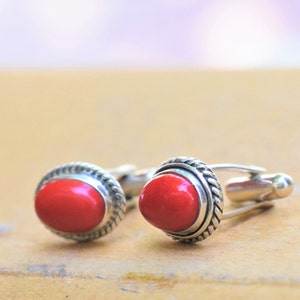 Men gifting ideas men&#39;s cufflinks handmade Coral stone cufflinks present silver cuffs silver cufflinks silver buttons gift