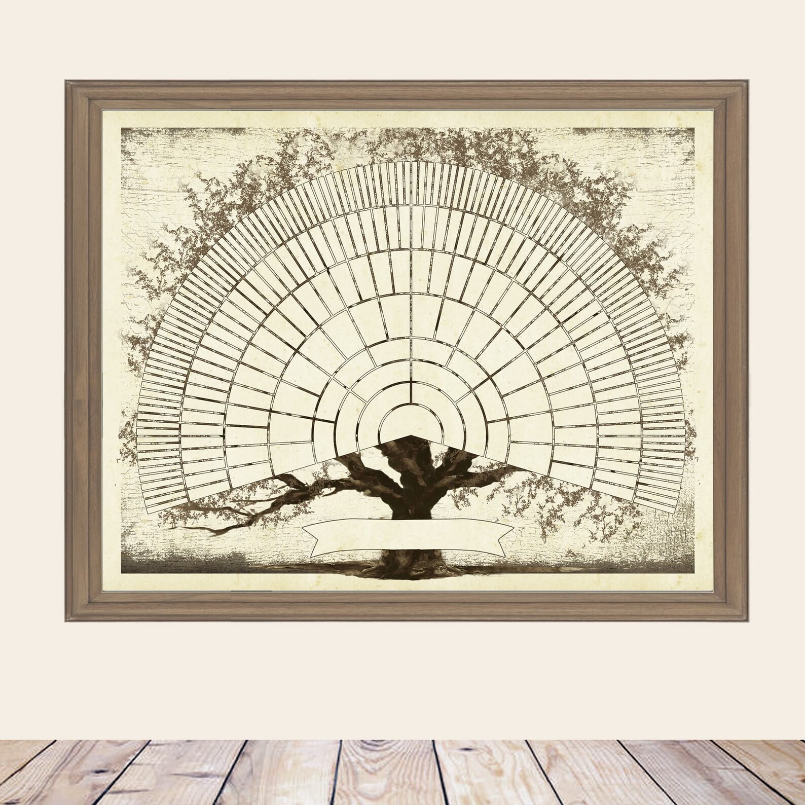 Family Tree Fan Chart 8 Generation Blank PDF Family Tree - Etsy