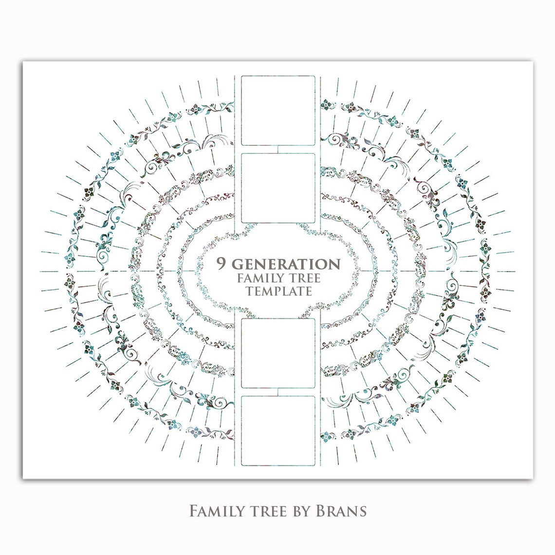 9 Generation Family Tree Template - Etsy
