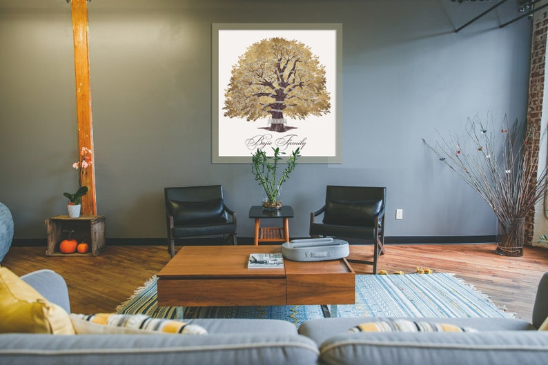 Father's Day Gift Ancestry Family Tree Large Wall Decor Etsy