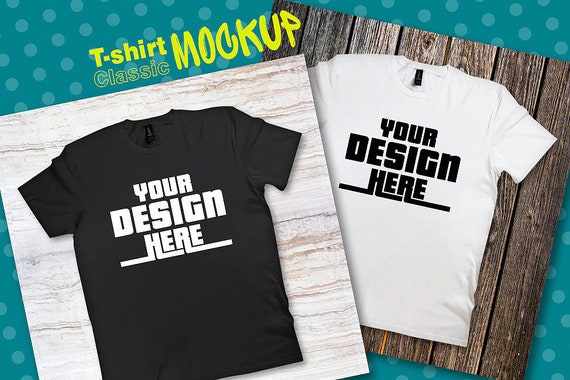 Anvil T-Shirt Mockup Classic T-Shirt Mockup White And Black Anvil T-Shirt Mockup Classic T-Shirt Mockup White And Black