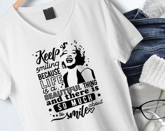 Marilyn Monroe Quote, Positive Typography Design (Digital Files)