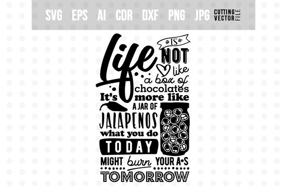 Download Life Is Not Like A Box Of Chocolates Life Is Like A Jar Of Etsy