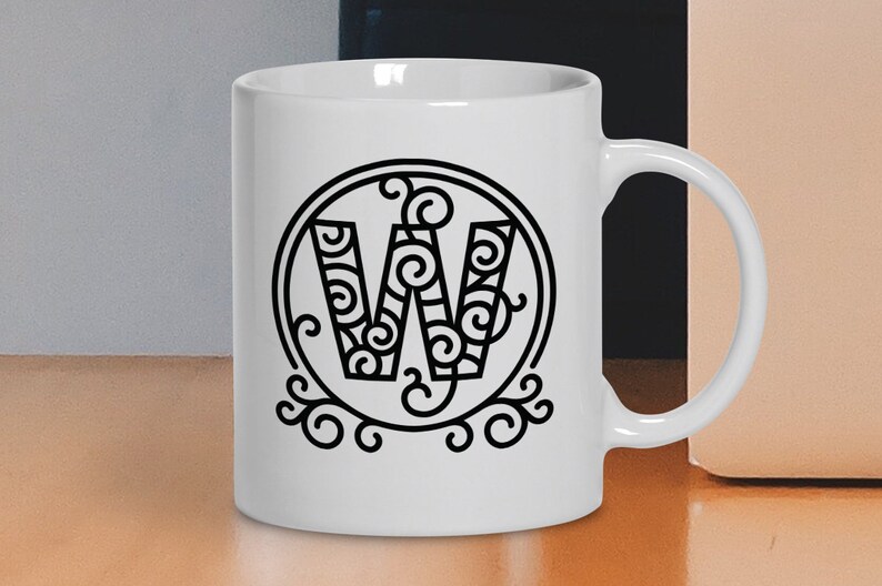 Download Set Of 5 Design Variations Monogram Letter W Svg Ornamental Swirl Design Vector Files For Silhouette Cameo Files For Cricut Vinyl Cut Scrapbooking Papercraft Leadcampus Org