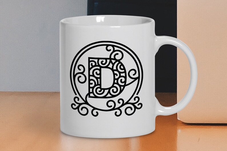 Download Set Of 5 Design Variations Ornamental Swirl Design Vinyl Cut Monogram Letter D Svg Files For Cricut Vector Files For Silhouette Cameo Paper Party Kids Craft Supplies Tools
