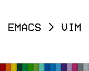 EMACS > VIM Vinyl Decal Sticker