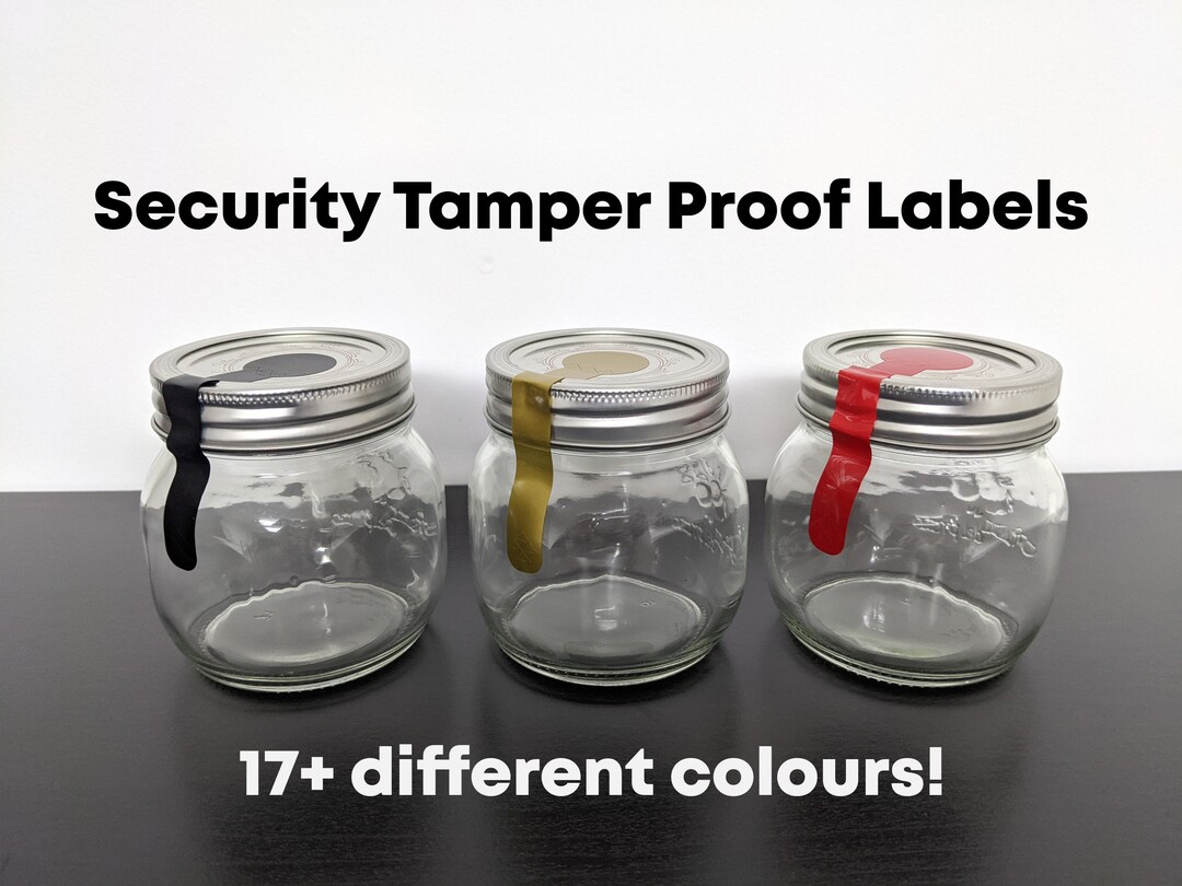4 Tamper Proof Labels Tags for Security Set of 18 Vinyl Etsy