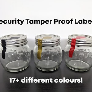 4&quot; Tamper Proof Labels Tags for Security - Set of 18 - Vinyl