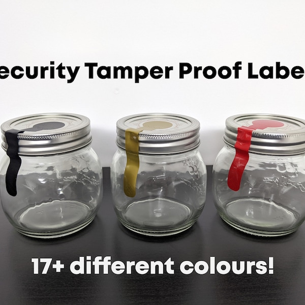 4" Tamper Proof Labels Tags for Security - Set of 18 - Vinyl