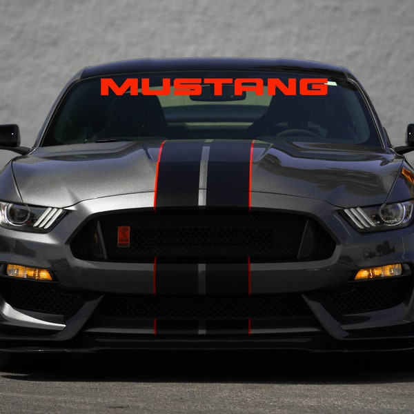 Mustang Windshield Banner Text Vinyl Decal Sticker