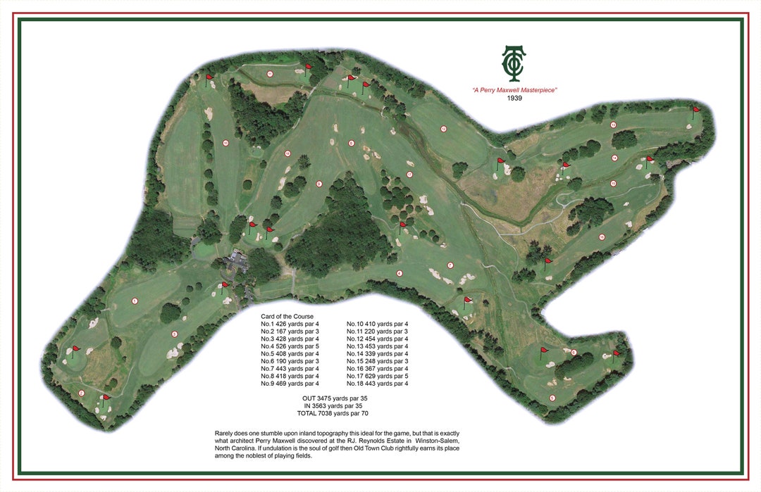 Old Town Club 1939 Perry Maxwell Etsy