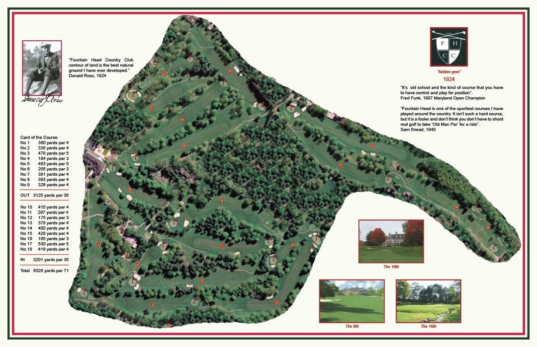 Fountain Head Country Club Etsy