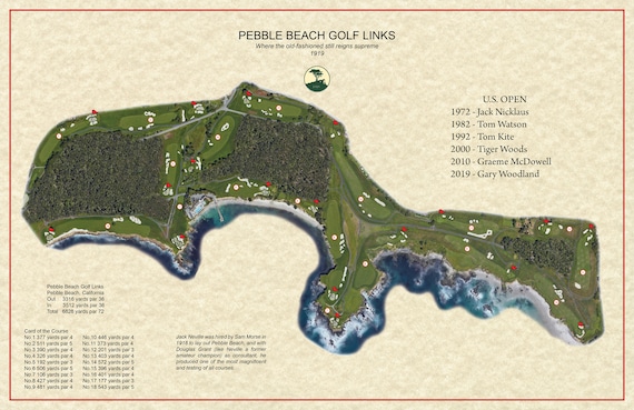 Pebble Beach Golf Links - Etsy