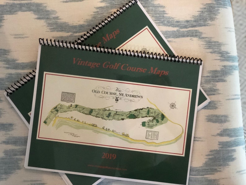 2019 Vintage Golf Course Maps Calendar Etsy