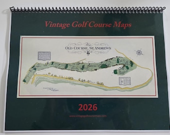 Kalender 2026 van Vintage Golf Course Maps