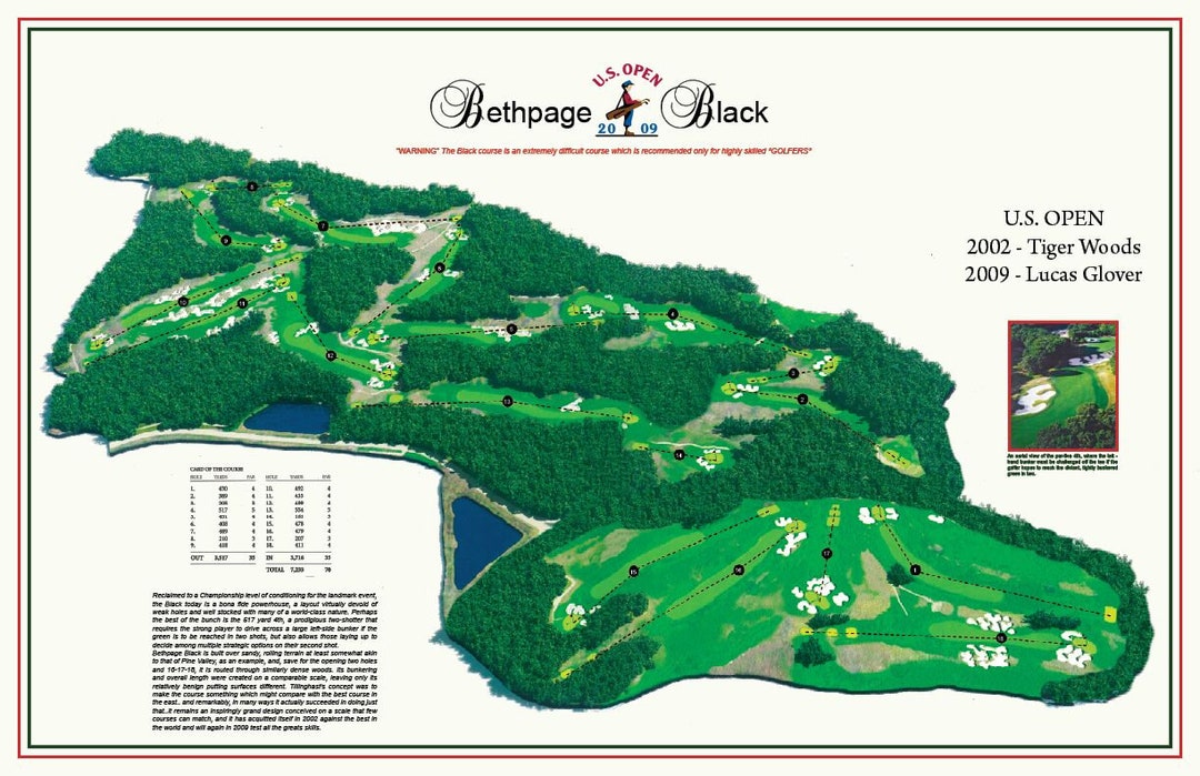 Bethpage Black Golf Course US Open Etsy