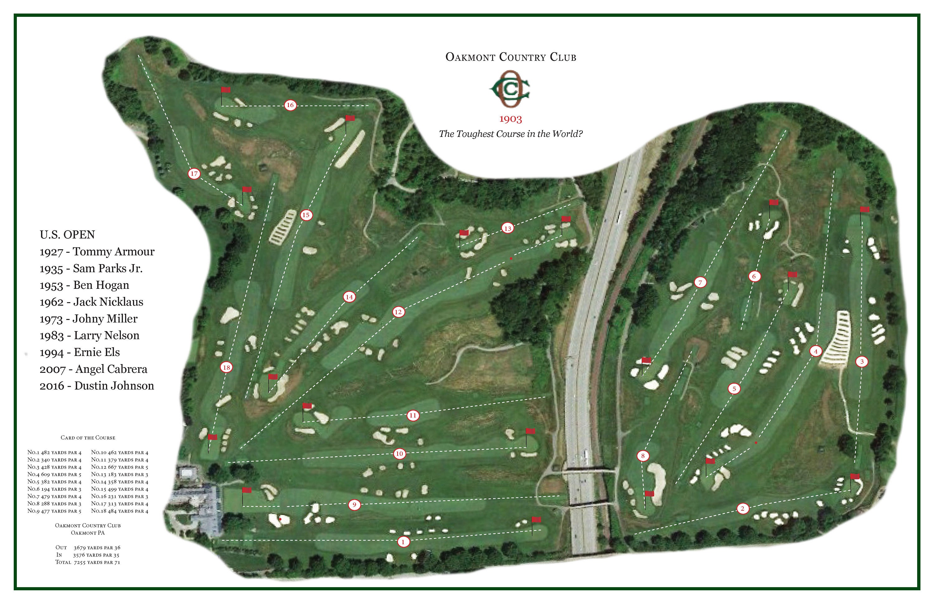 Oakmont US Open Winners Etsy