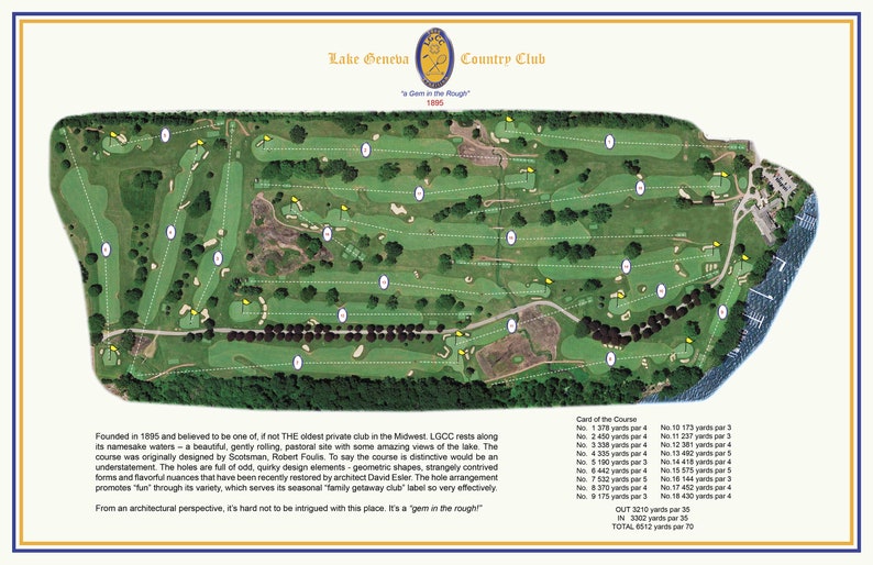 Lake Geneva Country Club Etsy